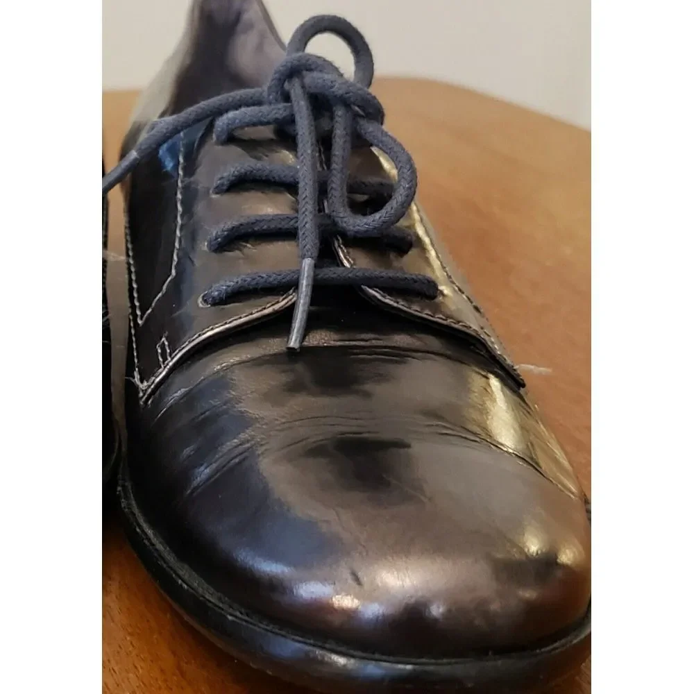 Pour La Victoire Leather Lace Up Oxford Shoes Metallic Copper Bronze 8‎ Derby